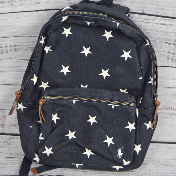 Polo Ralph Lauren Navy Blue Stars USA Backpack Rucksack NWT RARE - Picture 13 of 16